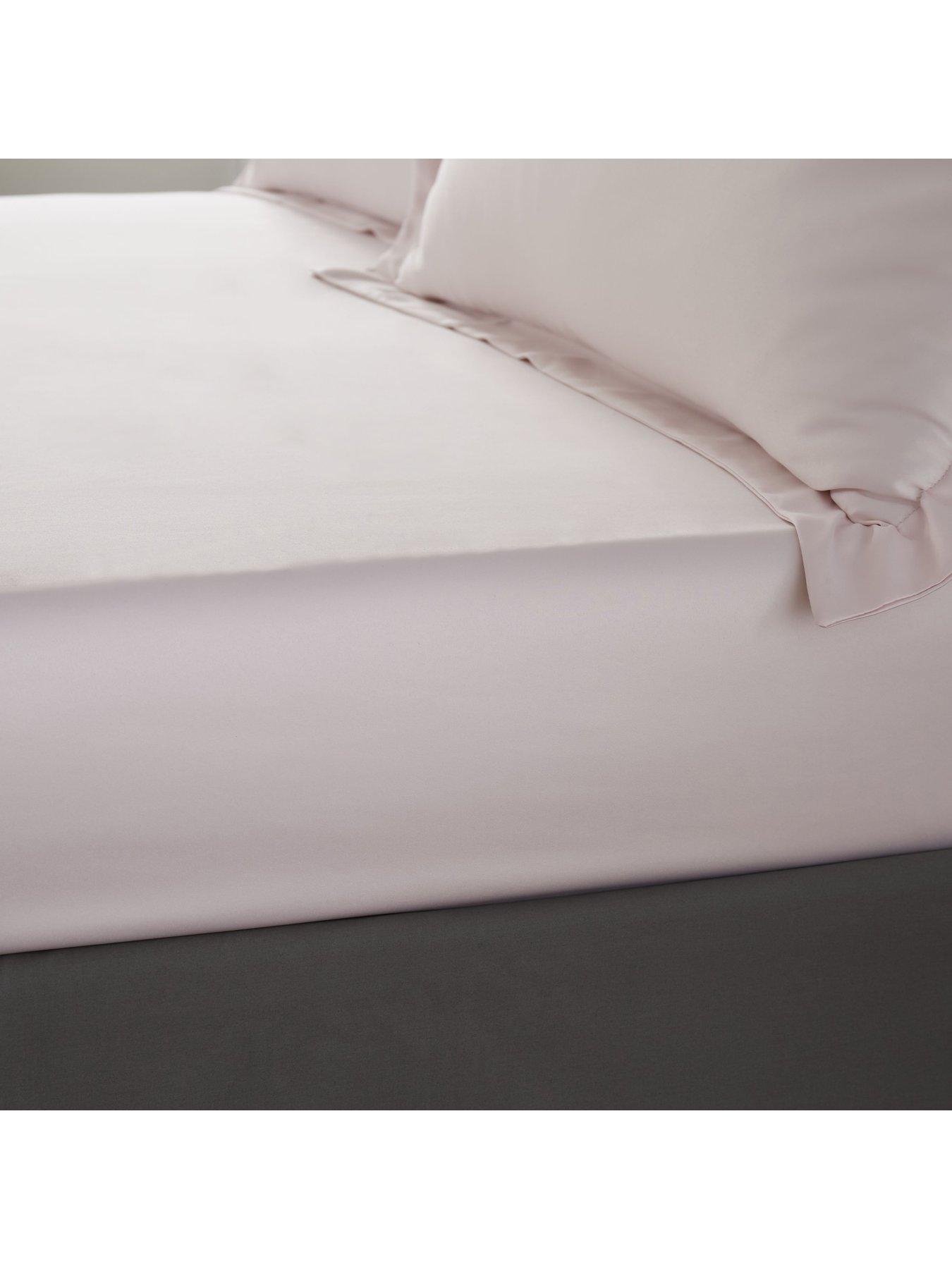 Product photograph of Catherine Lansfield Silky Soft Satin Fitted Sheet - Blush from very.co.uk