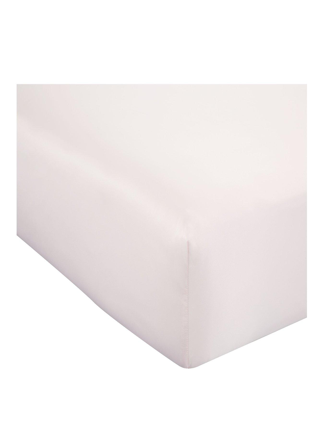 Image 2 of 3 of Catherine Lansfield Silky Soft Satin Fitted Sheet - Blush