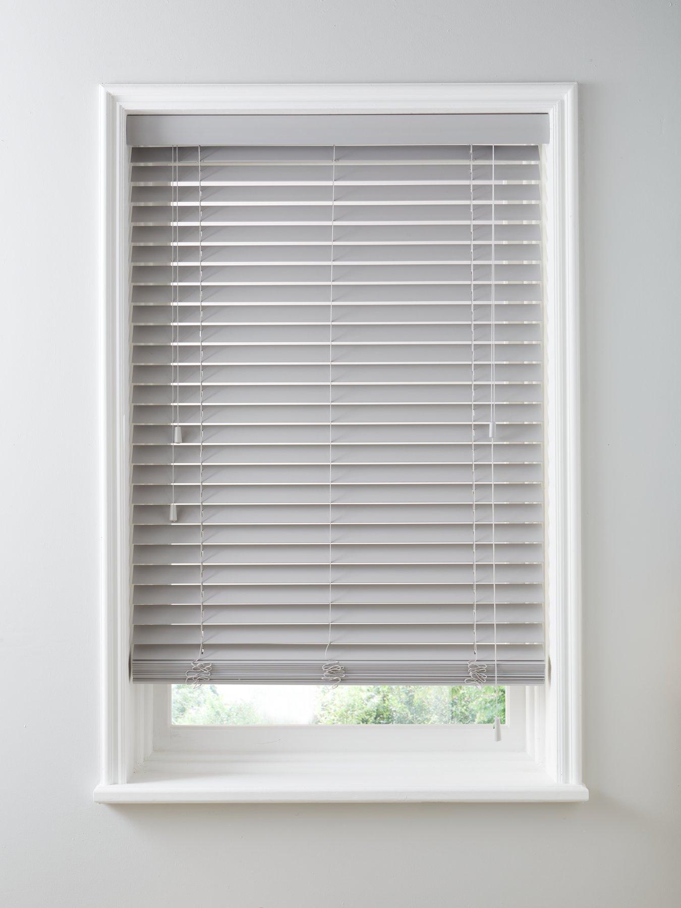 Made To Measure 50mm Faux Wood Venetian Blinds | Very.co.uk