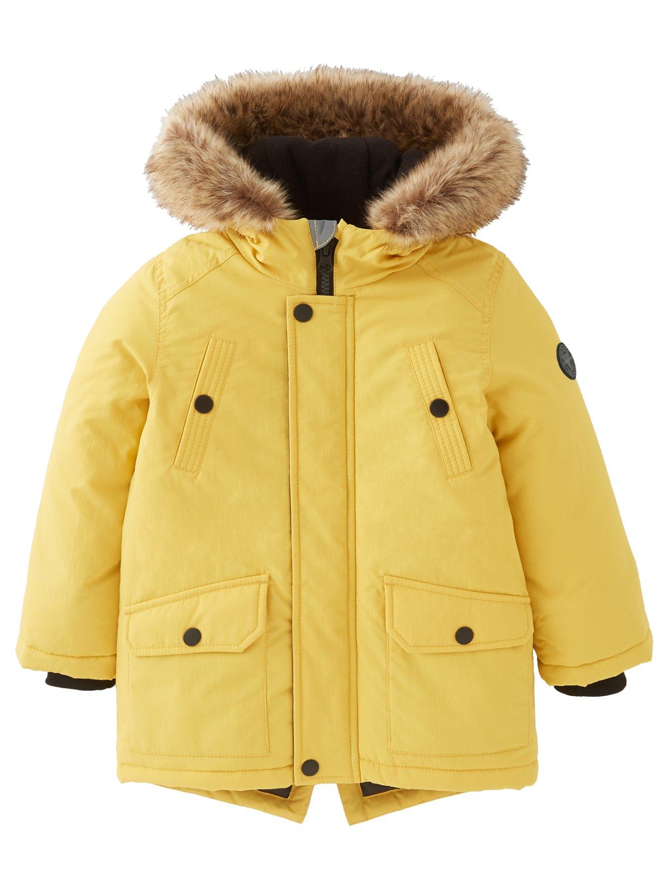 faux fur lined hooded parka