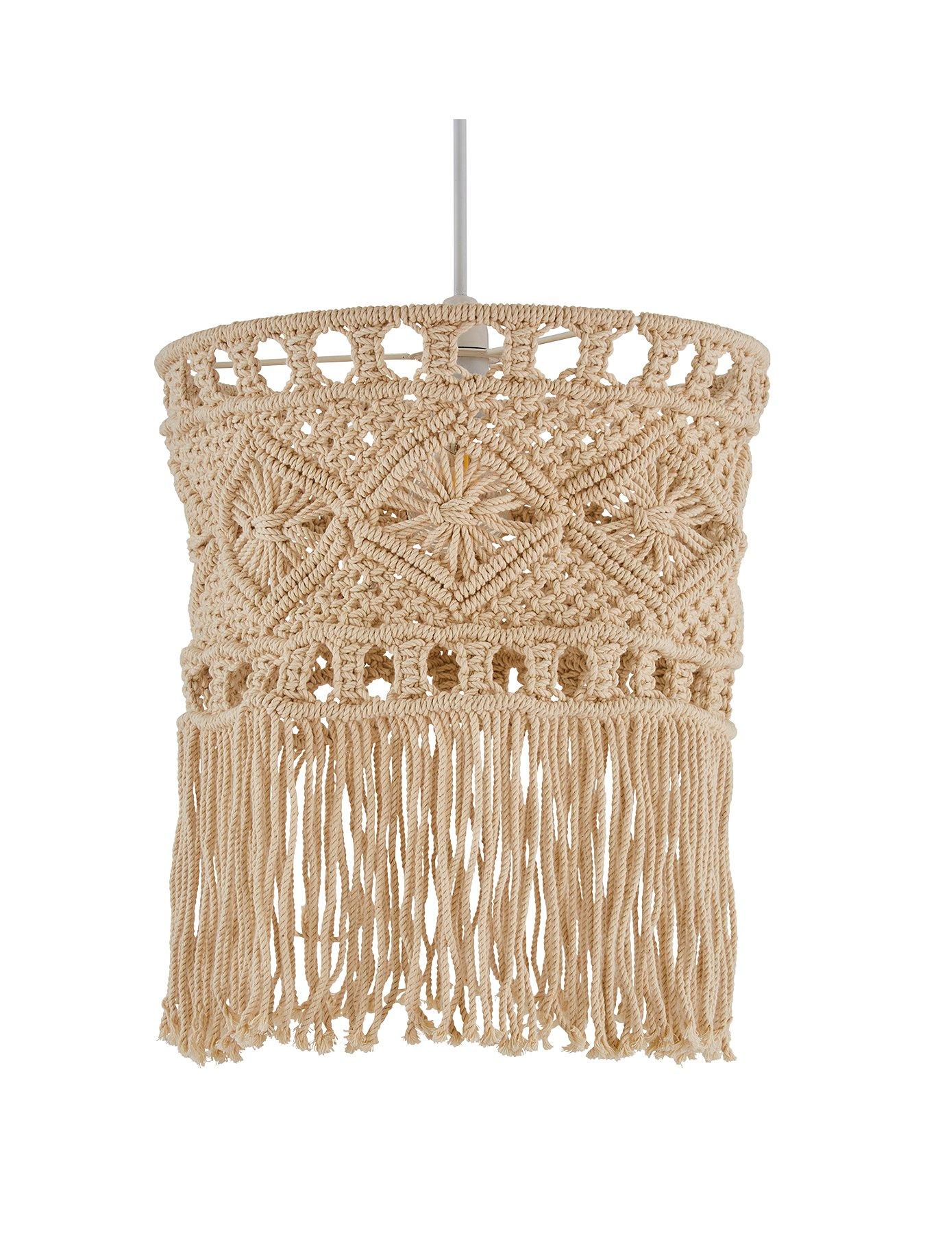 Product photograph of Tassel Macrame Easy Fit Shade from very.co.uk