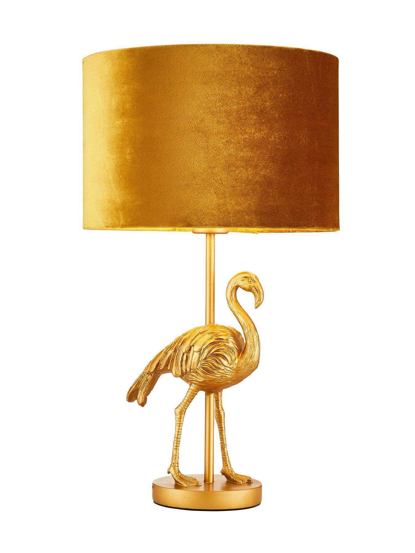 Brass flamingo online table lamp