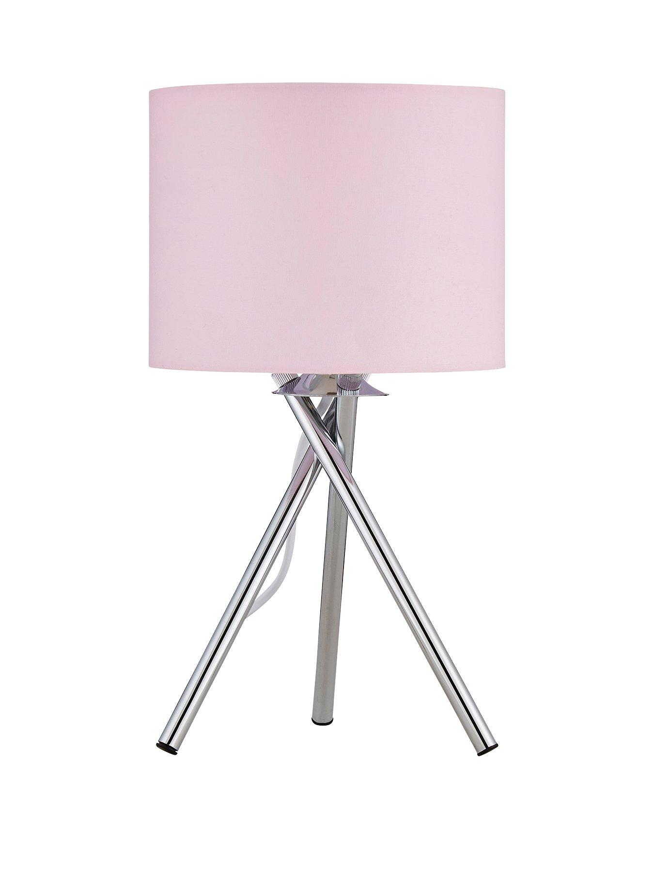 Pink tripod cheap table lamp