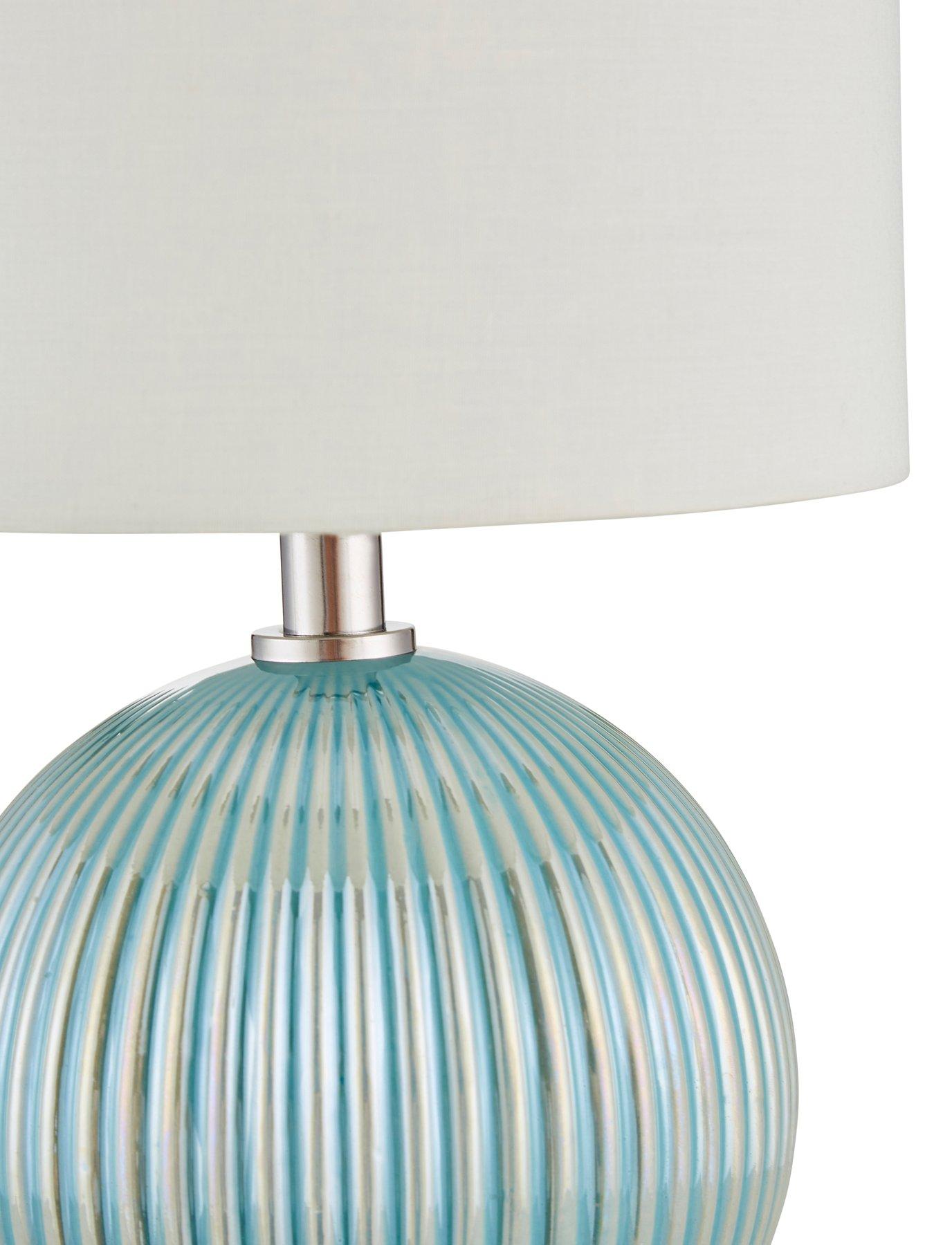 Iridescent glass deals table lamp