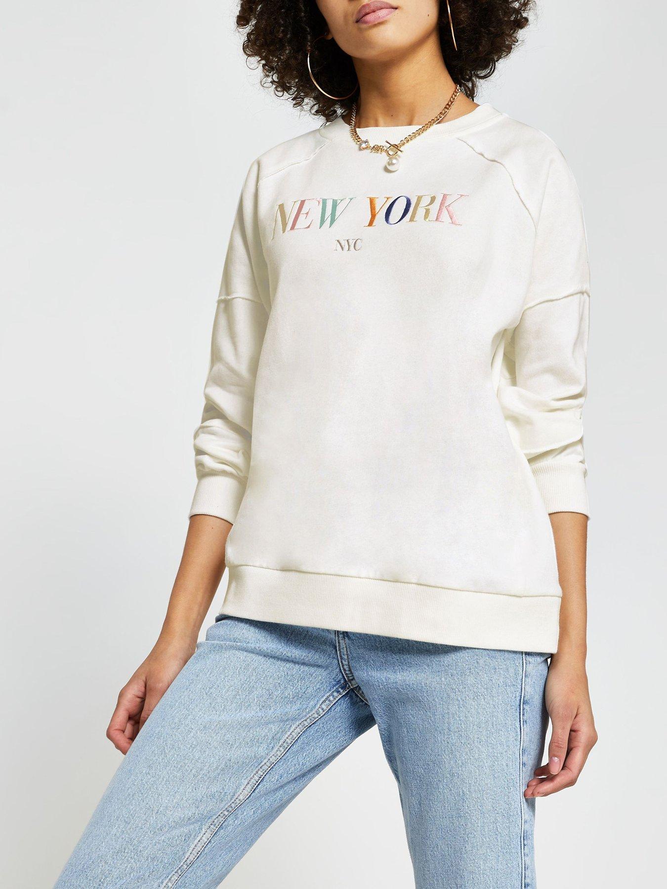 womens white sweatshirts uk