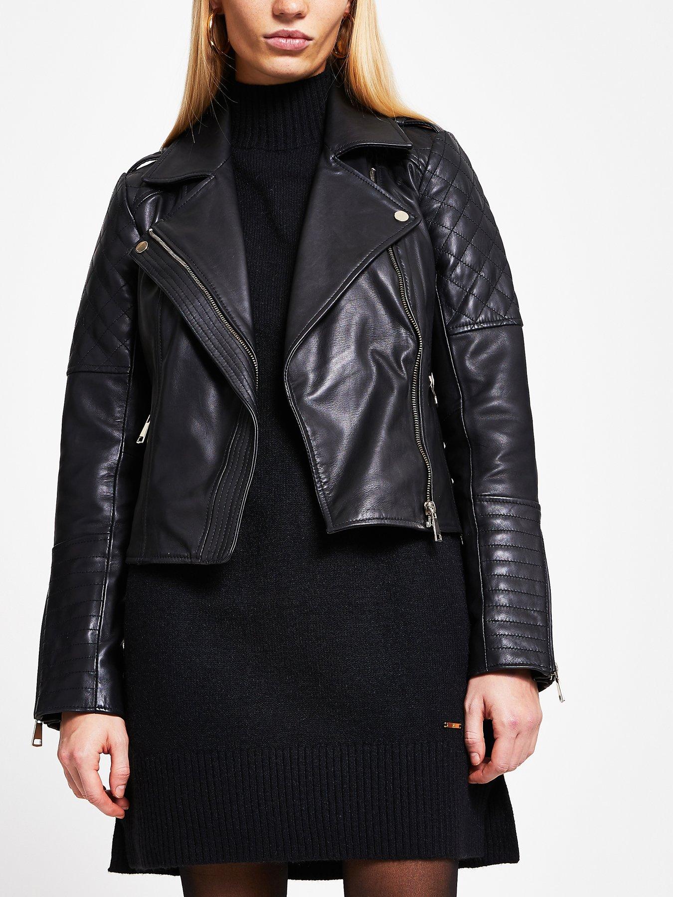 river island biker leather jacket