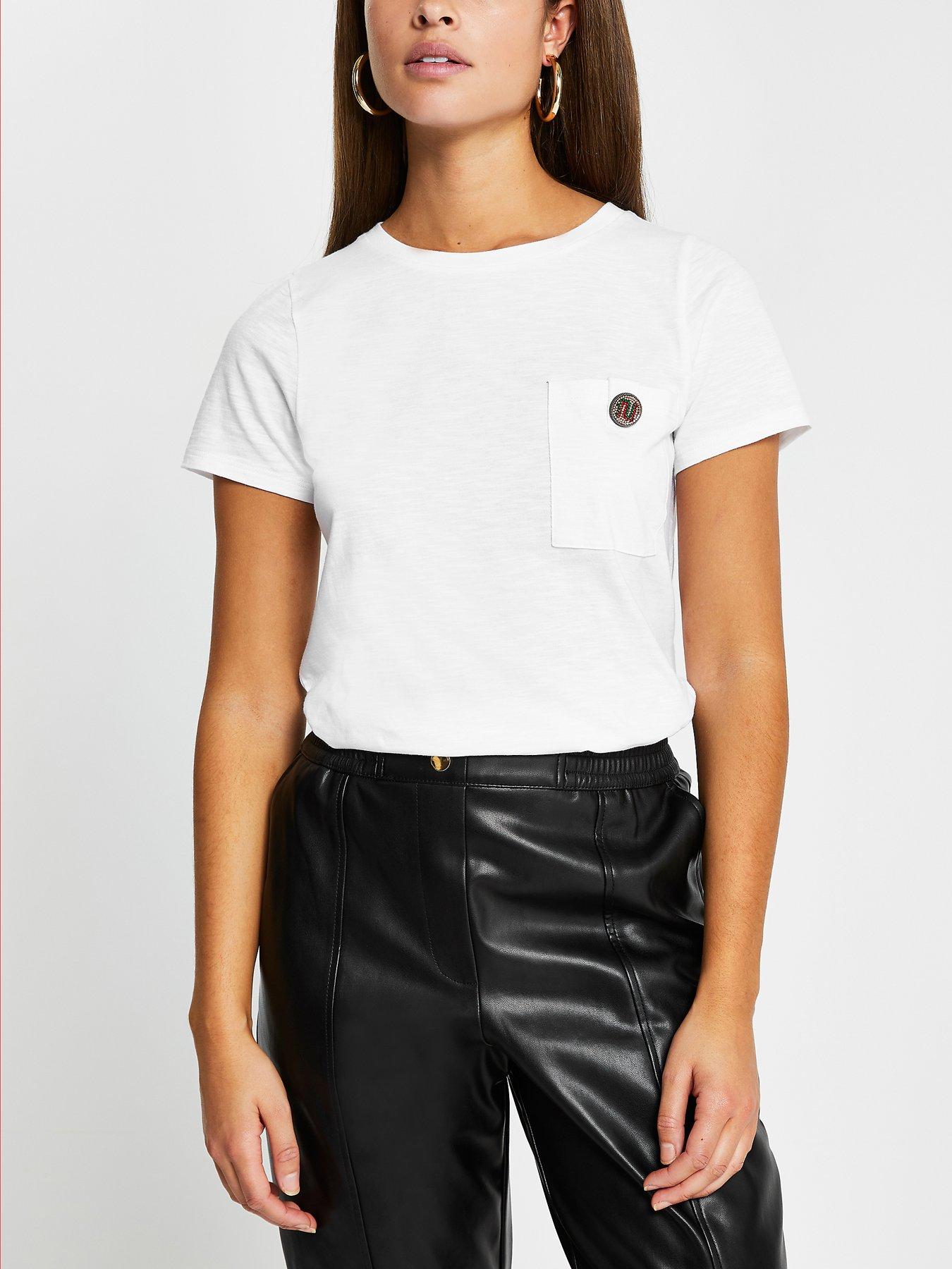 plain white t shirt river island