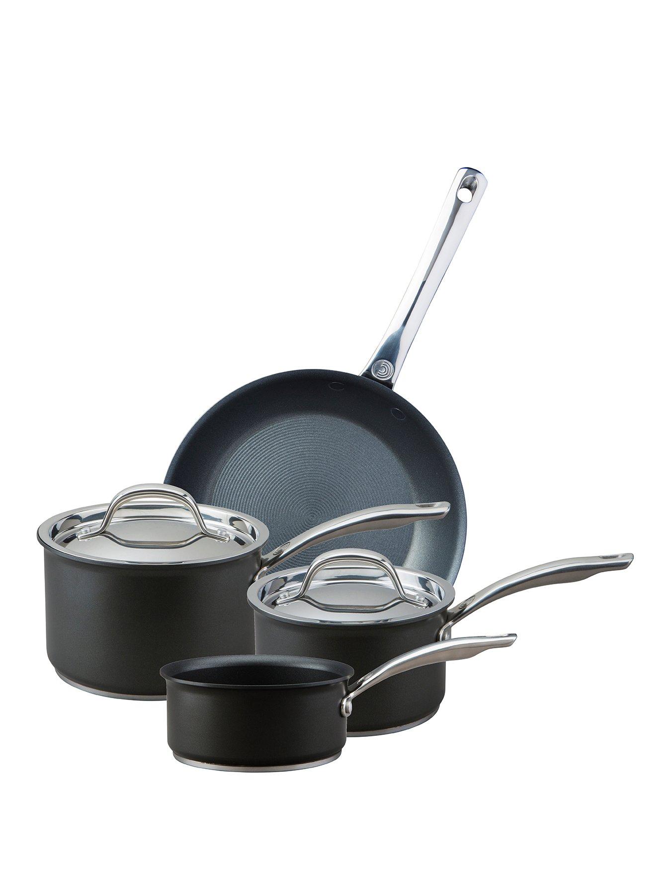Product photograph of Circulon Excellence Hard Anodised Induction 4 Piece Pan Set from very.co.uk