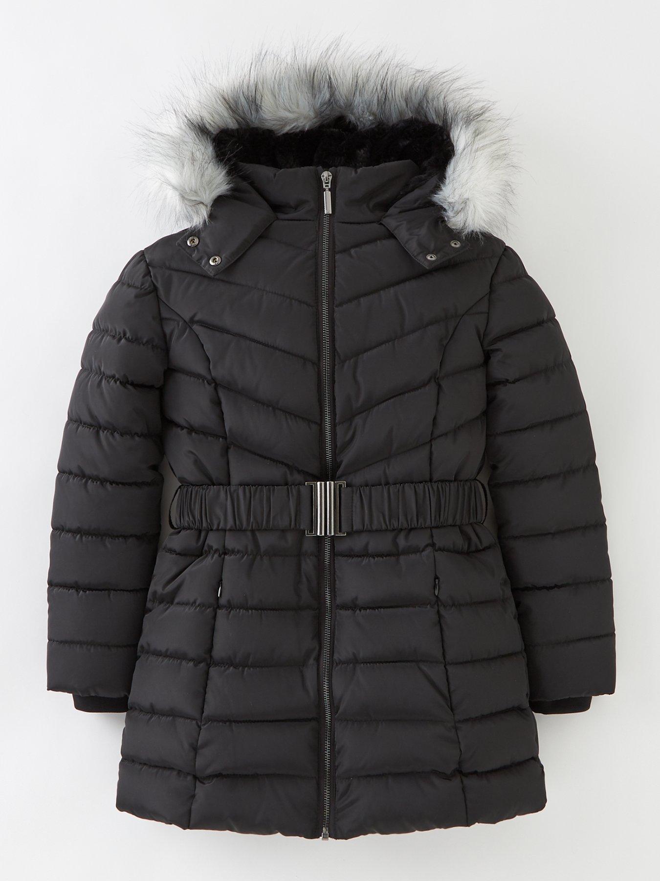 WOMEN FASHION Coats Fur Black M NoName Long coat discount 76% 