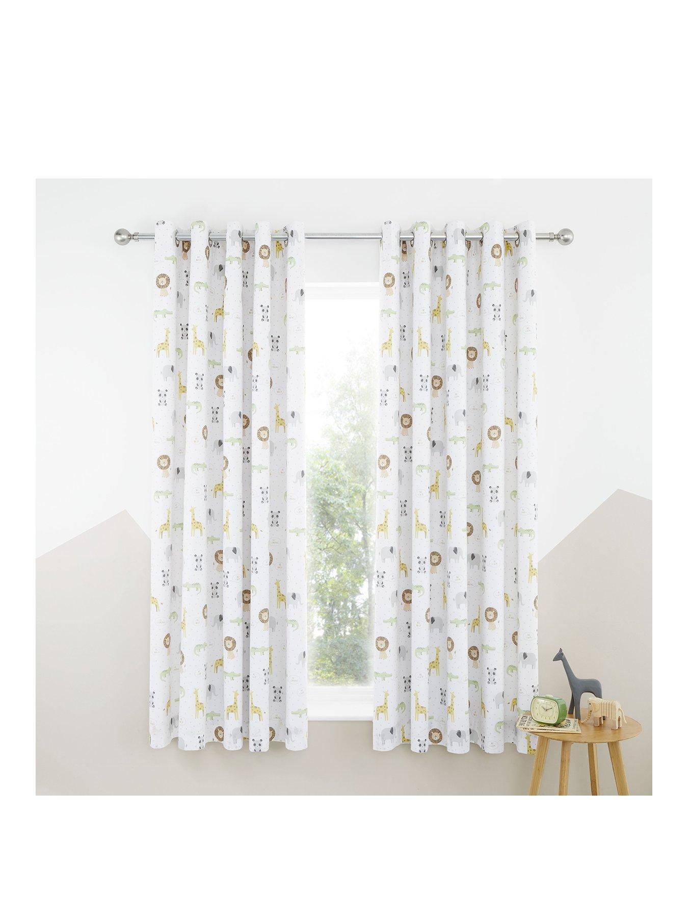 Product photograph of Catherine Lansfield Roarsome Animals Blackout Curtains from very.co.uk