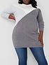 v-by-very-curve-colourblock-knittednbsptunic-greyfront