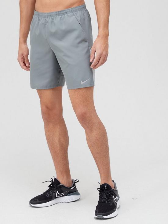front image of nike-running-run-dry-fit-7-inch-shorts-grey