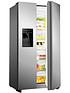  image of hisense-rs694n4tcf-91cm-wide-total-no-frost-american-style-fridge-freezer-stainless-steel-look
