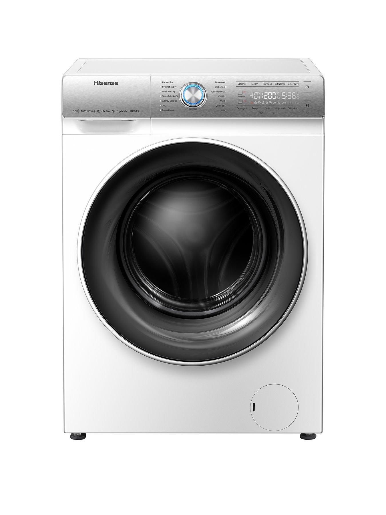 Product photograph of Hisense Wdqr1014evajm 10kg Wash 6kg Dry 1400 Spin Washer Dryer - White from very.co.uk