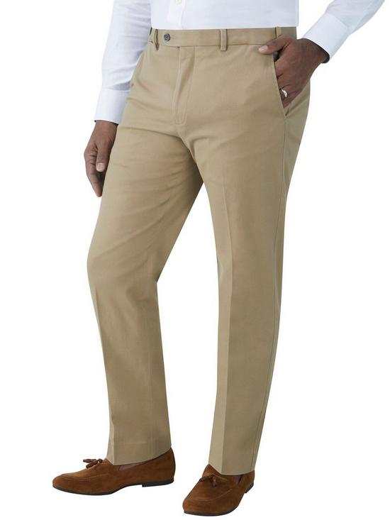 front image of skopes-antibes-tailored-fit-trousers-stone