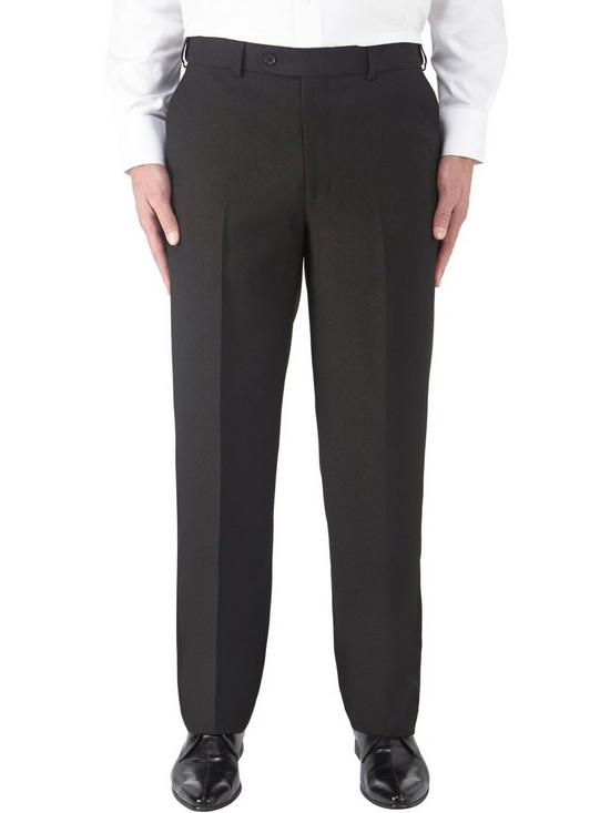 front image of skopes-brooklyn-classic-trousers-black