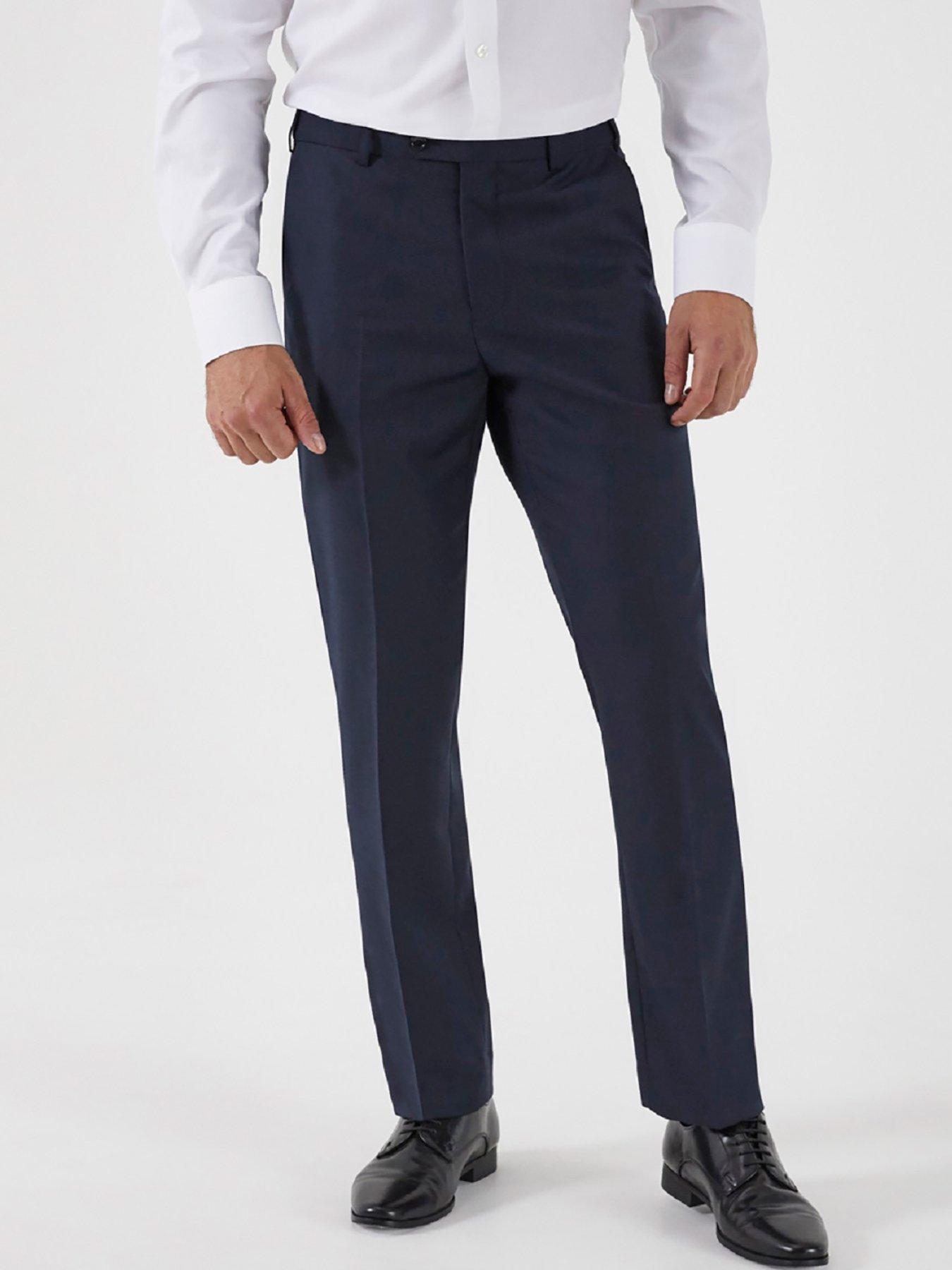 Skopes Farnham Tailored Fit Trousers - Navy | very.co.uk