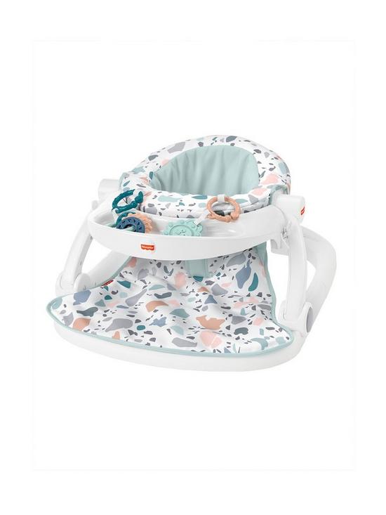 front image of fisher-price-sit-me-up-floor-seat-terrazzo-pacific-pebbles