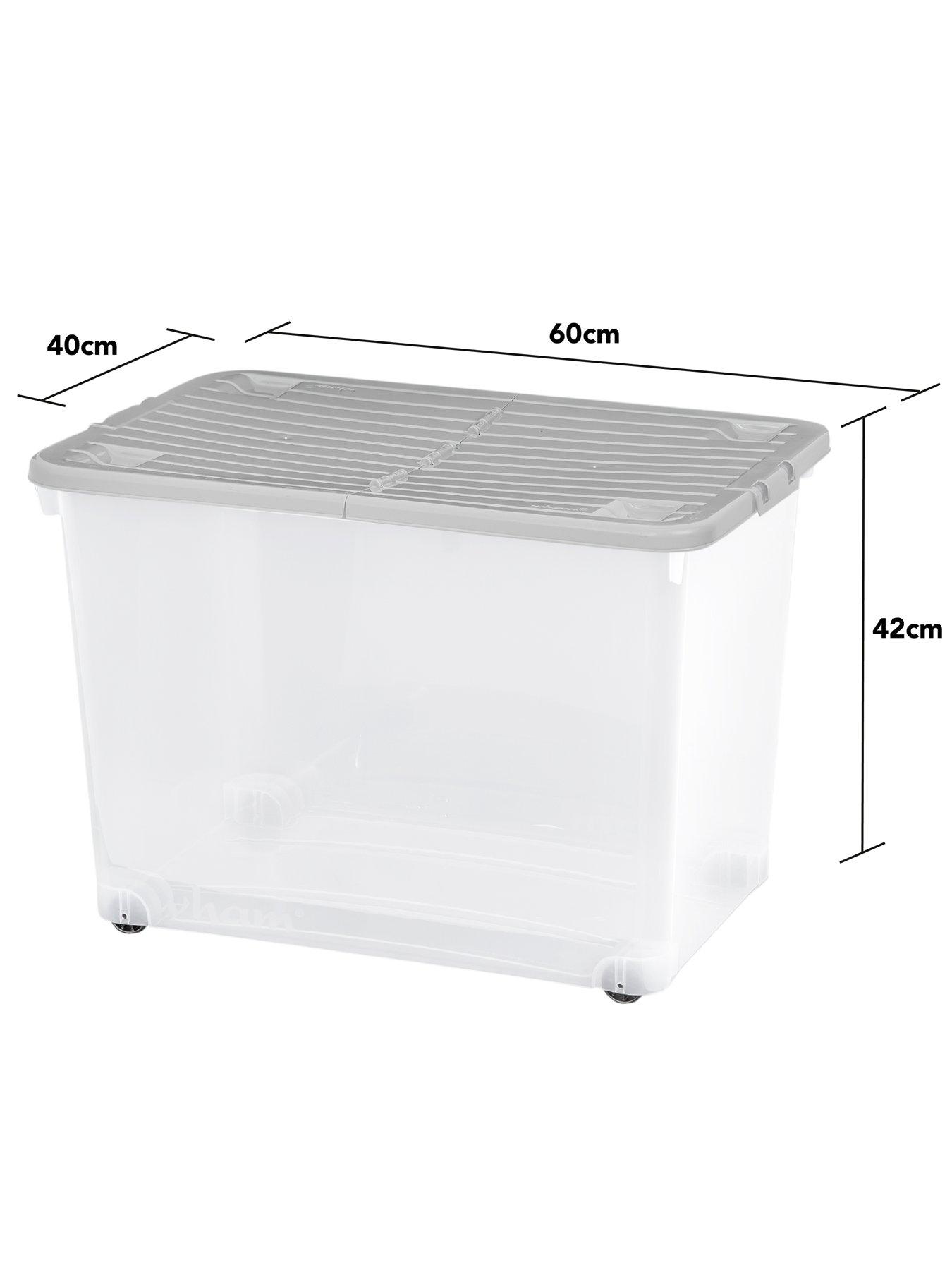 Image 6 of 6 of Wham Set Of 3 80l Wheeled Boxes With Folding Lid - 80 Litre