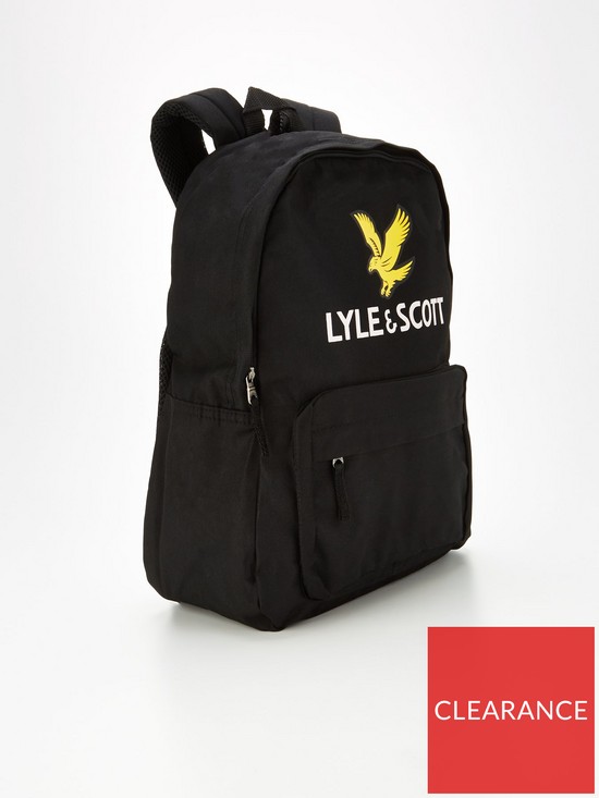 back image of lyle-scott-eagle-backpack-black