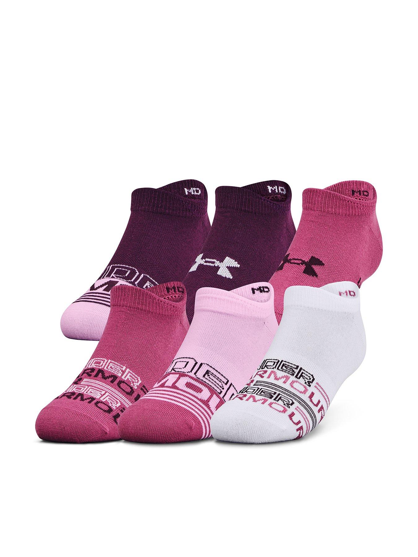 Under Armour - Calcetines UA Essentials No Show para mujer  Paquete de 6 - Mujer - Calcetines - Rosa - M