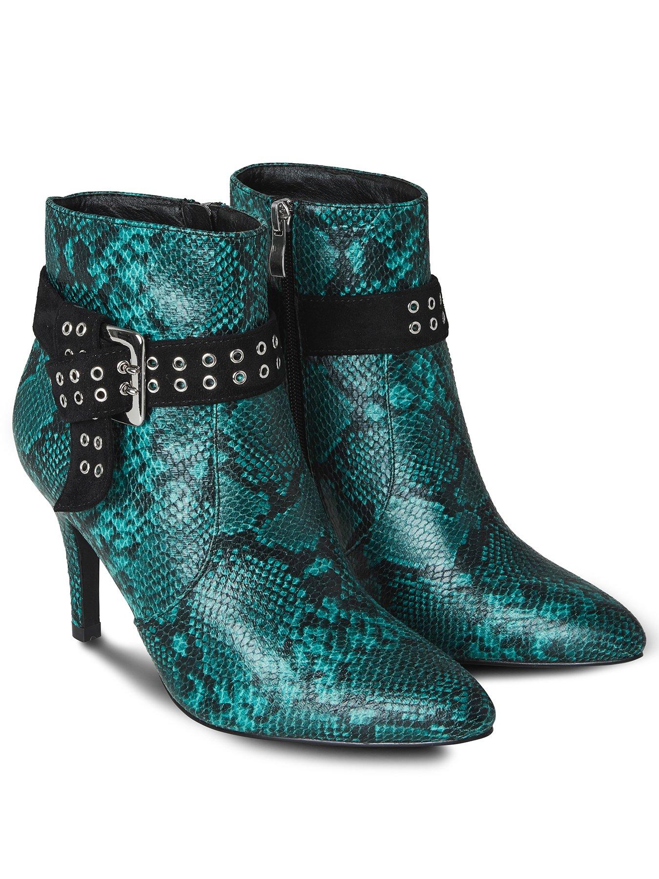 teal ankle boots uk