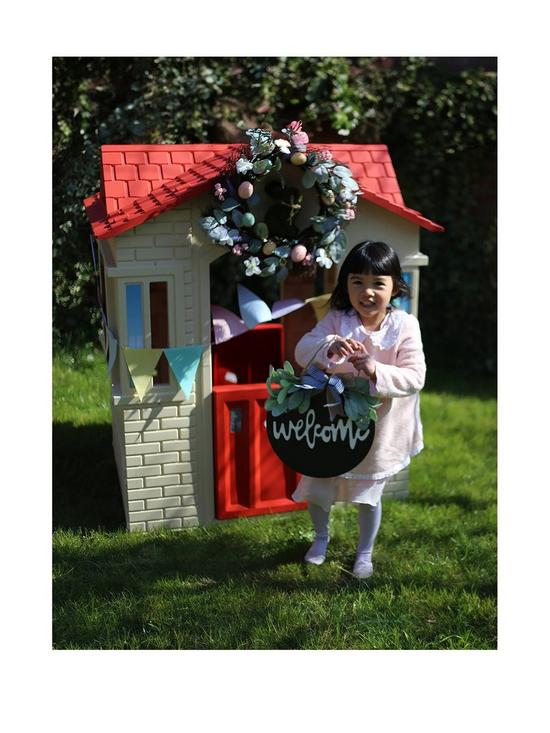 front image of little-tikes-cape-cottage-tan-and-red