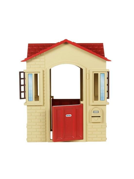 back image of little-tikes-cape-cottage-tan-and-red