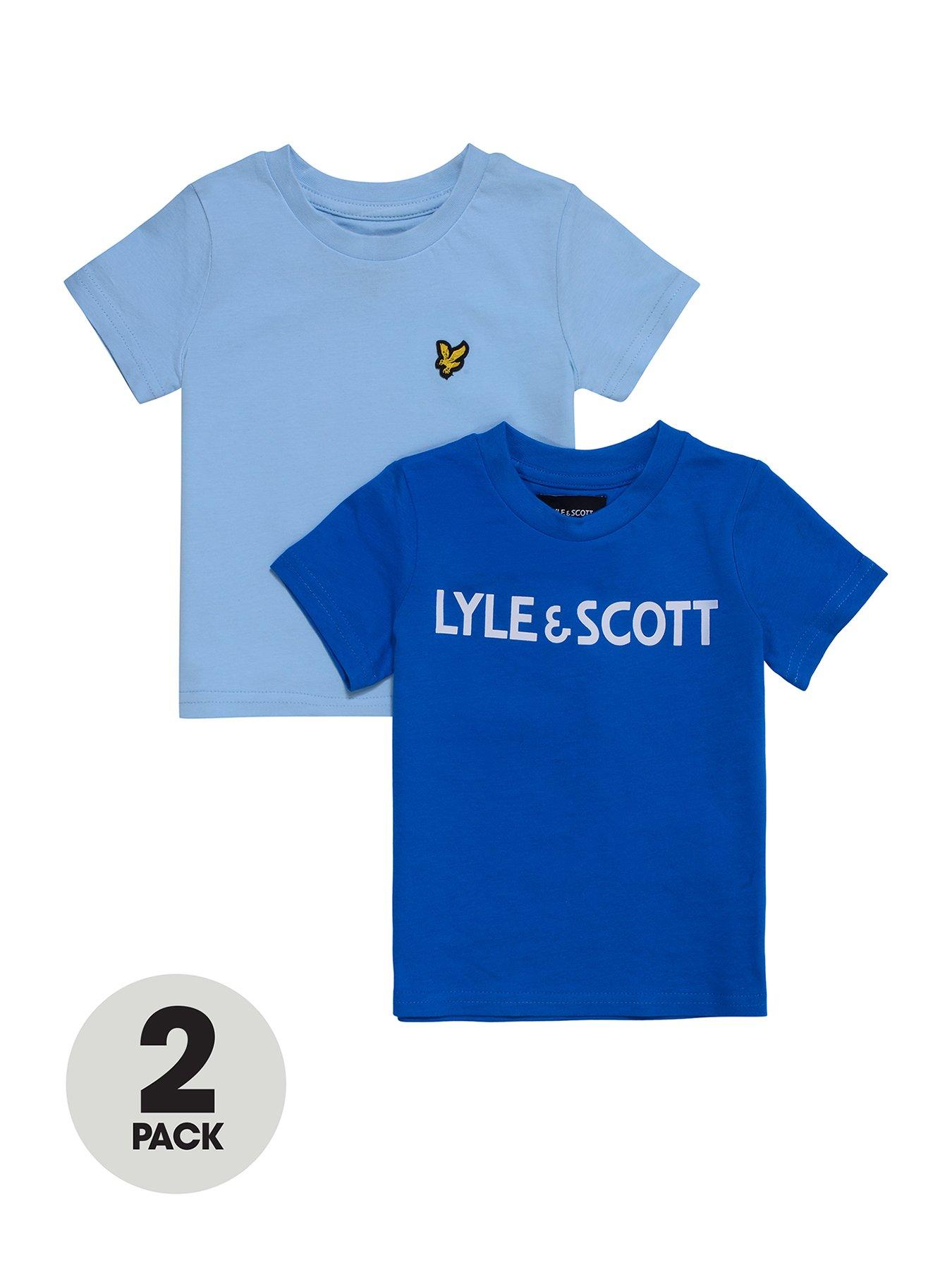 Lyle & Scott Toddler Boys 2 Pack Tee - Blue, Blue, Size 6 Months|6 MONTHS