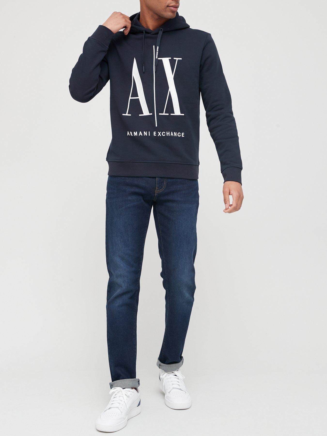 Blue armani hot sale hoodie