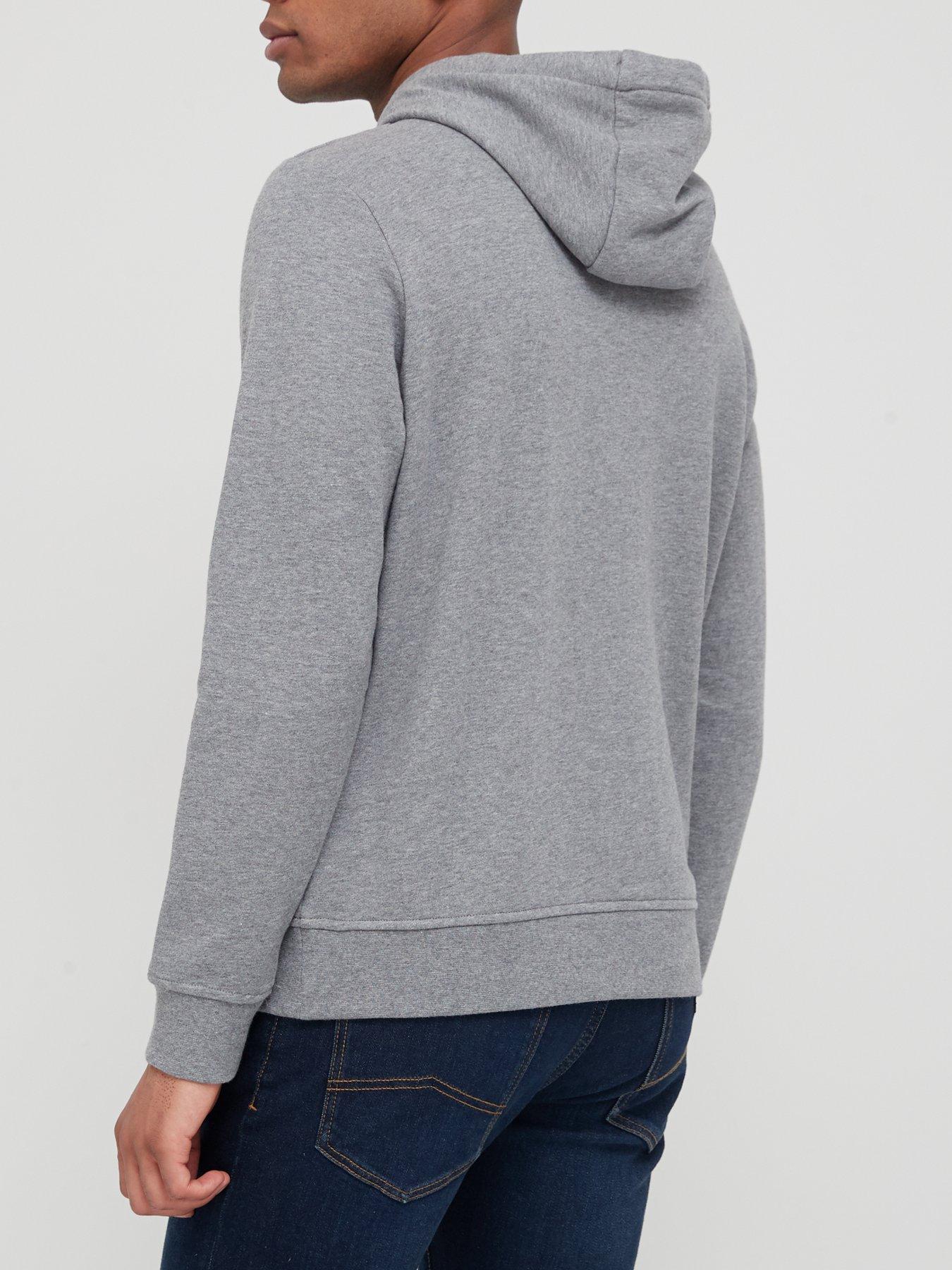 Armani Exchange Icon Logo Overhead Hoodie - Grey | very.co.uk