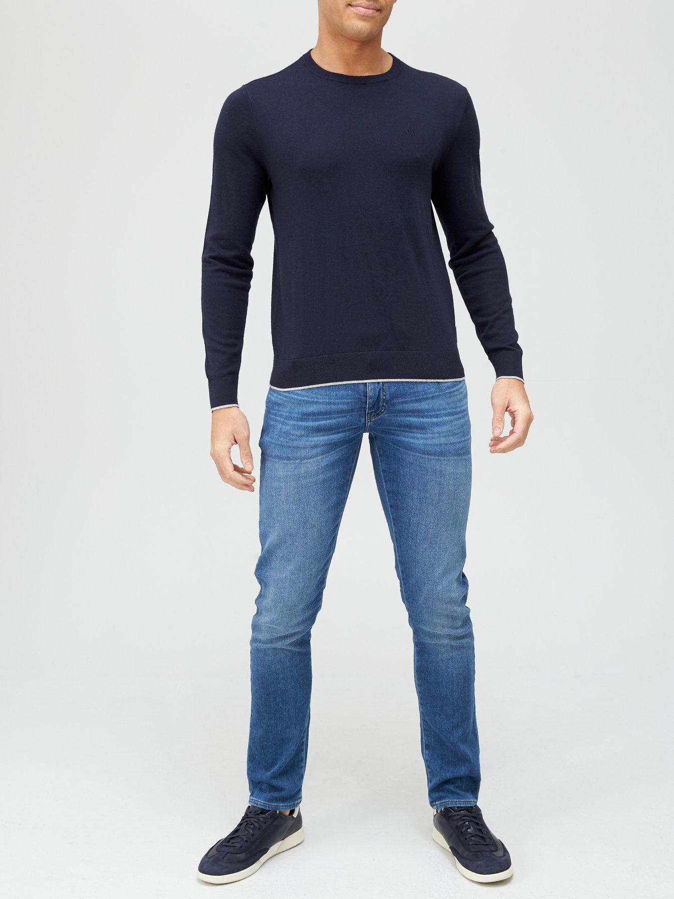 Armani Exchange Classic Knitted Jumper - Navy 