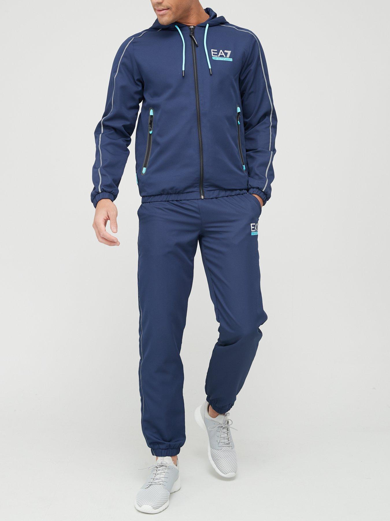mens navy armani tracksuit