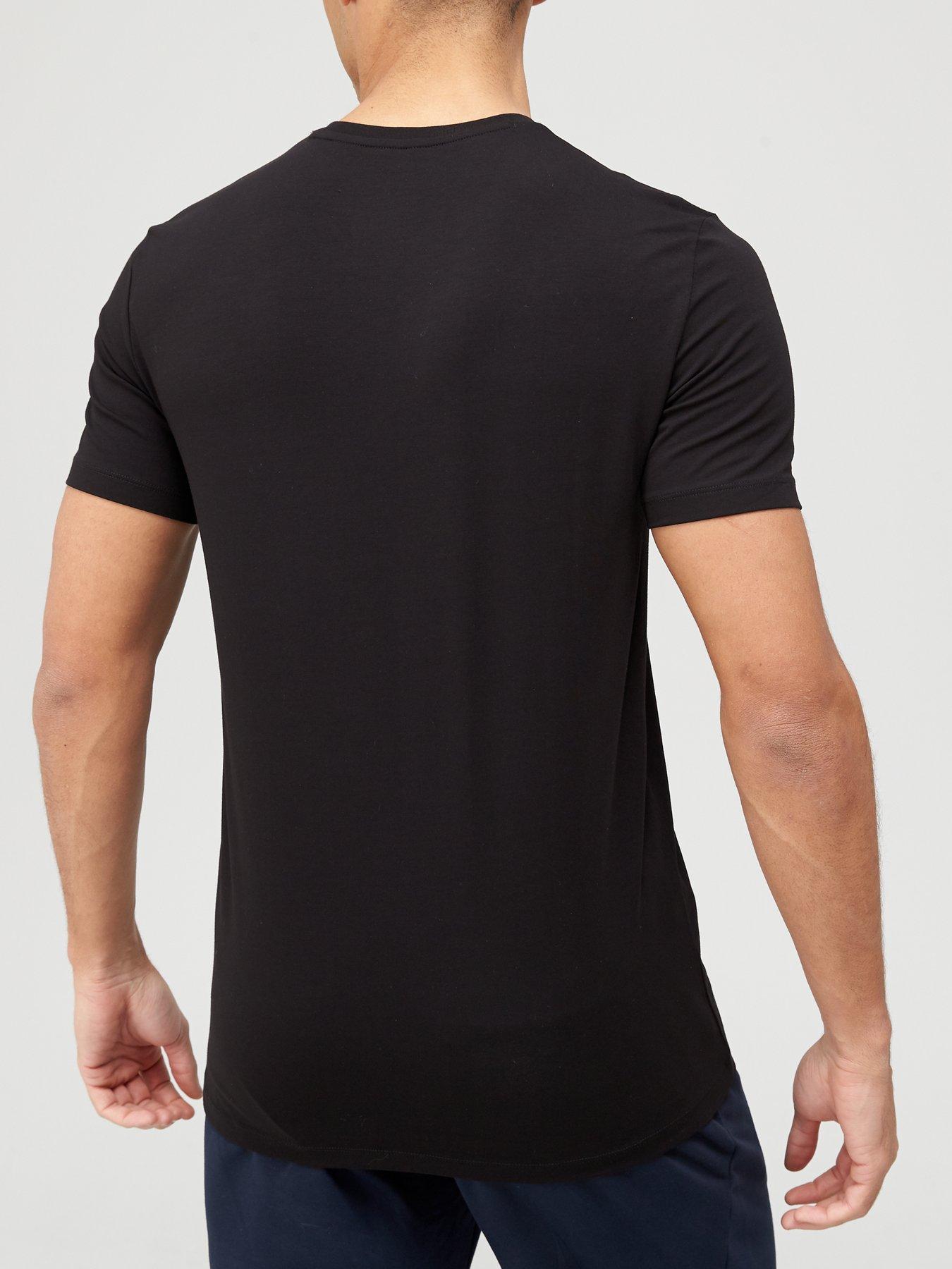 Armani Exchange Repeat Logo T-Shirt - Black | very.co.uk
