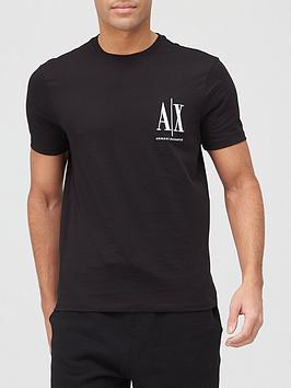 Armani Exchange Icon Small Logo Regular Fit T-Shirt - Black