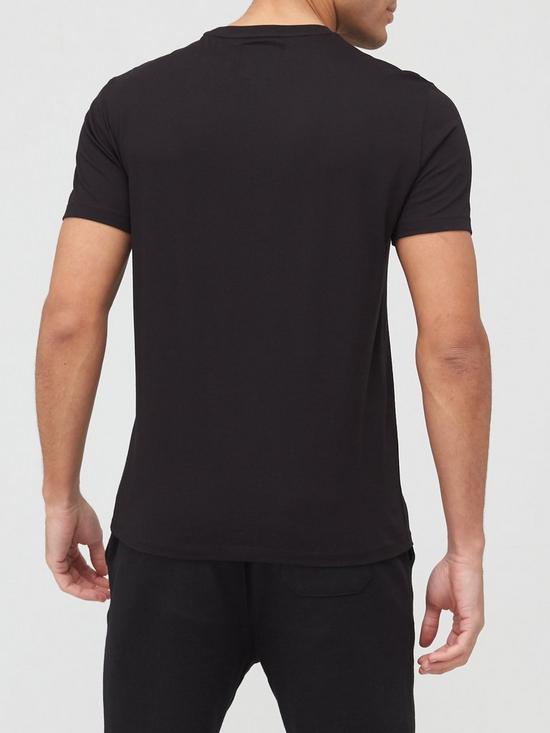 stillFront image of armani-exchange-icon-small-logo-regular-fit-t-shirt-black