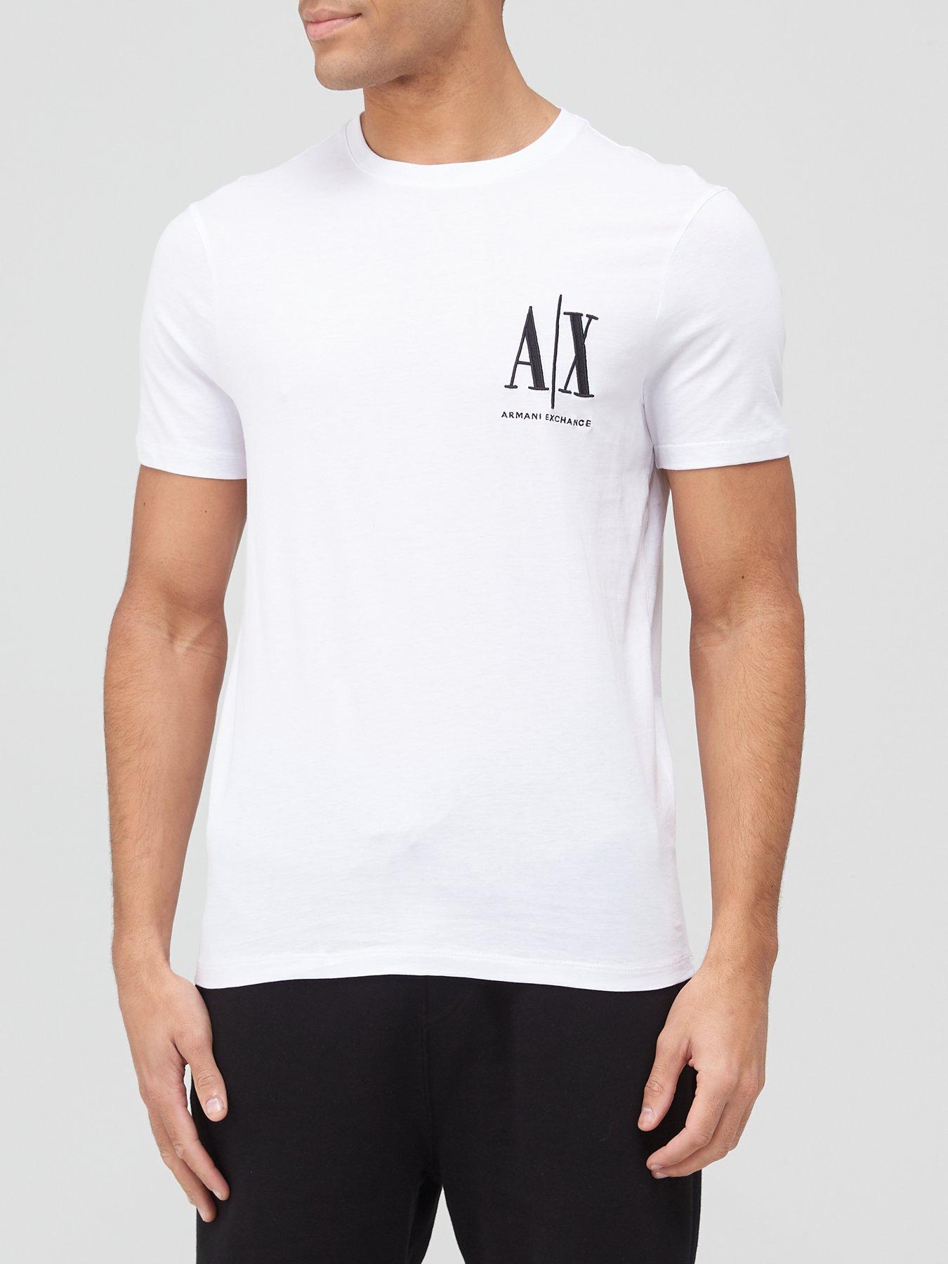 Armani Exchange Icon Small Logo Regular Fit T Shirt White very