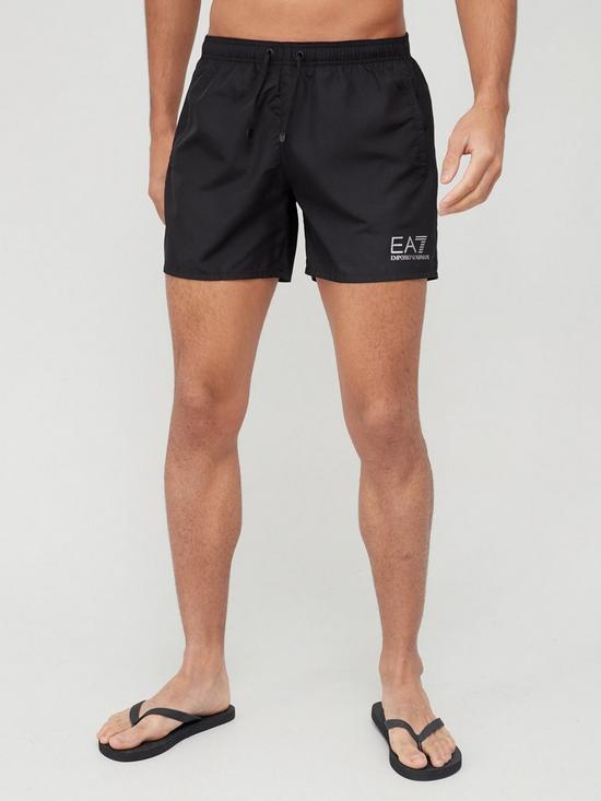 EA7 Emporio Armani Core ID Logo Swim Shorts - Black | very.co.uk
