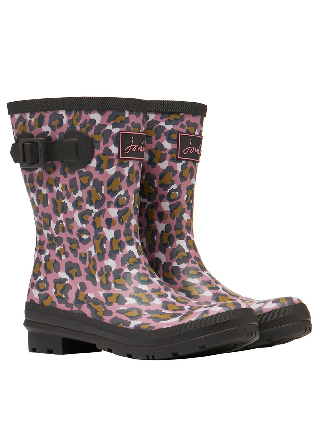 joules leopard stripe wellies