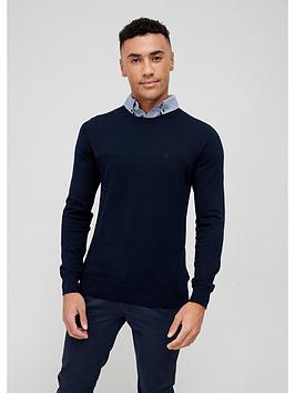 very-man-cotton-rich-mock-shirt-knit-navynbsp