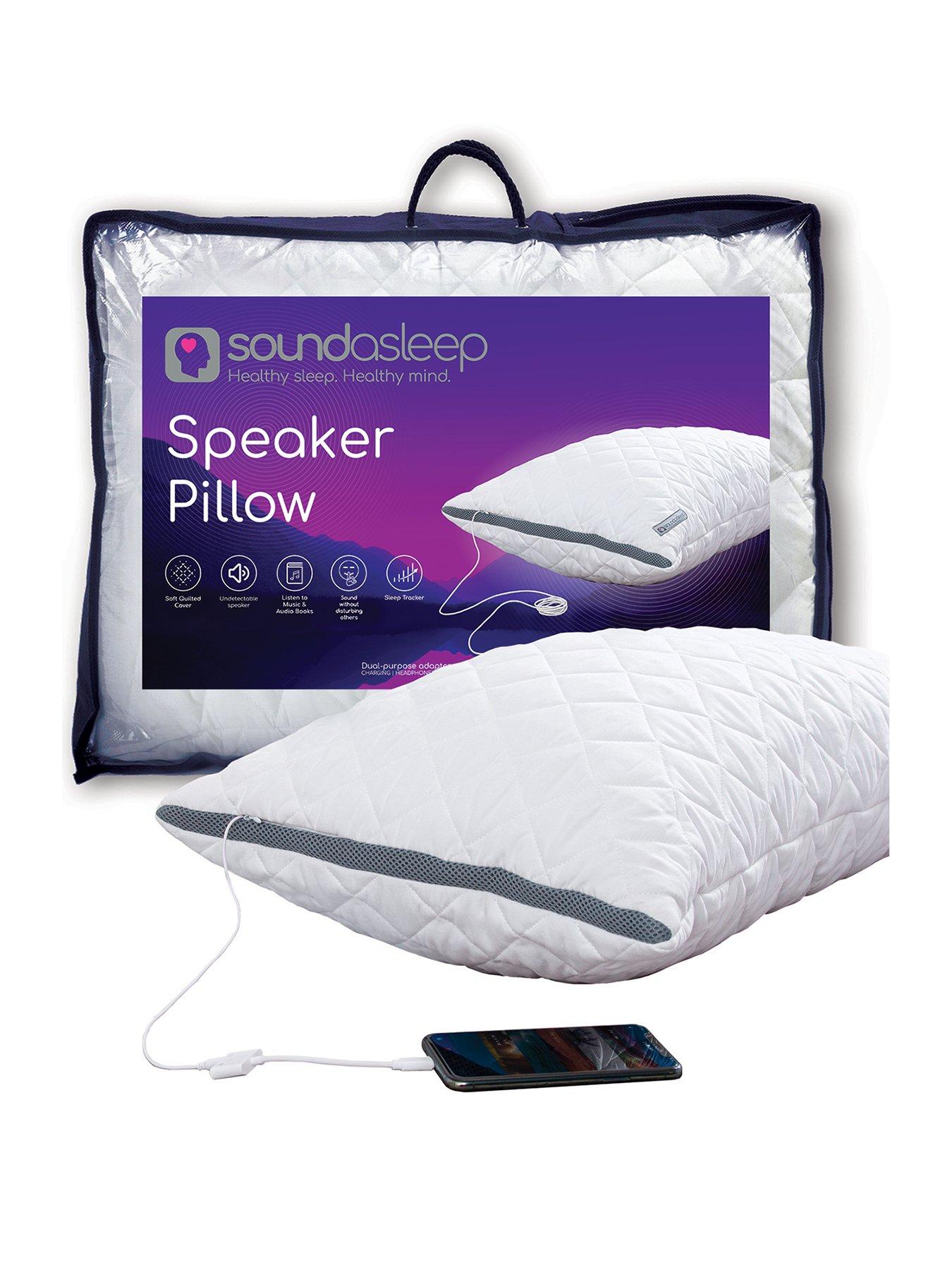 Product photograph of Soundasleep Speaker Pillow - White from very.co.uk