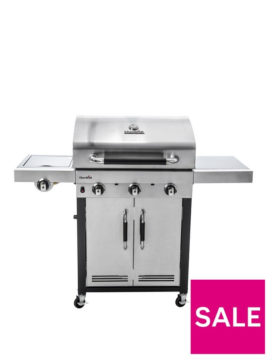 front image of char-broil-advantage-seriestrade-345s-3-burner-gas-barbecue-grill-with-tru-infraredtrade-technology-stainless-steel