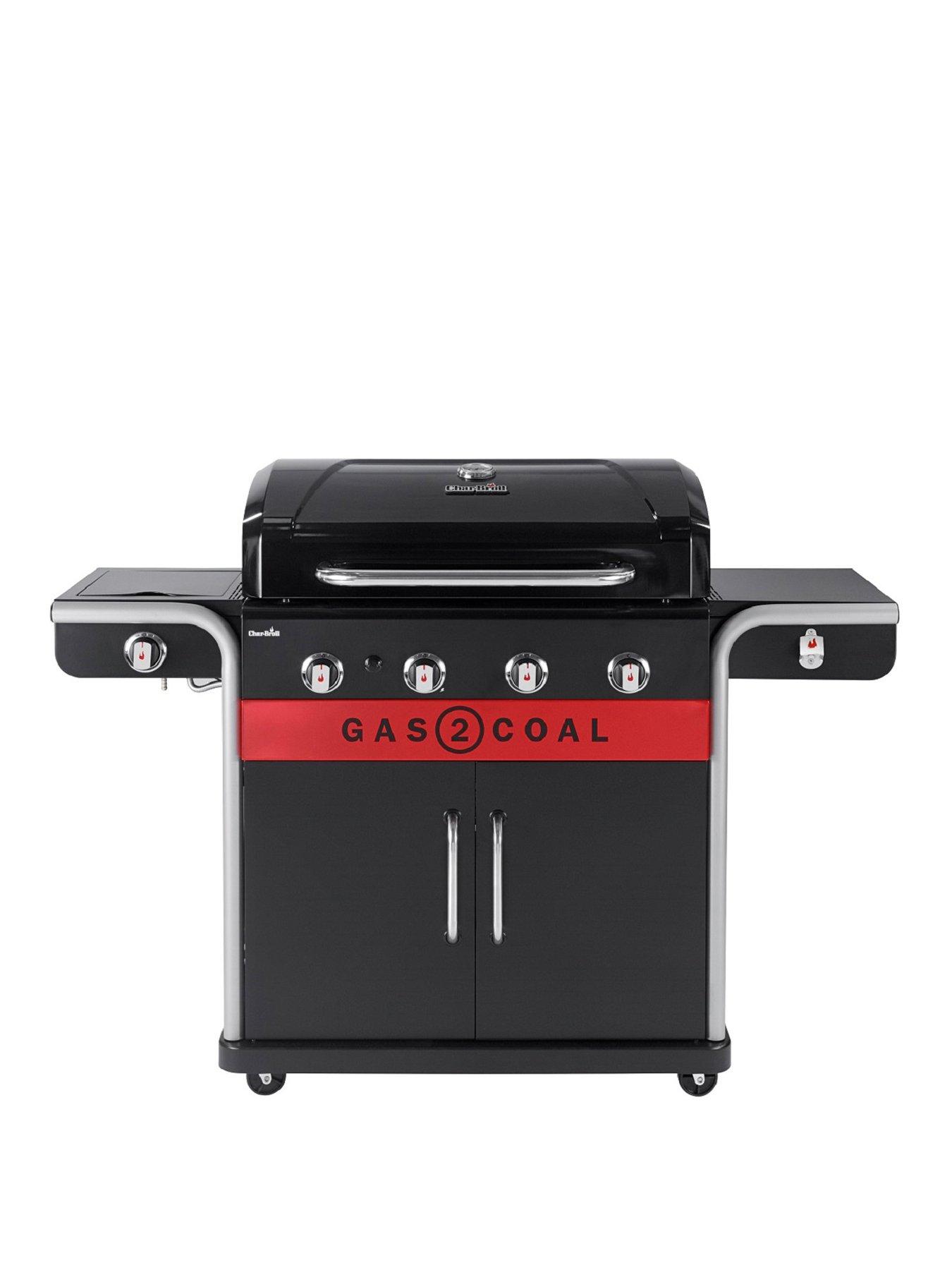 Image 1 of 7 of Char-Broil Gas2Coal 440 Hybrid Grill - 4 Burner Gas &amp; Coal Barbecue Grill (Black Finish)