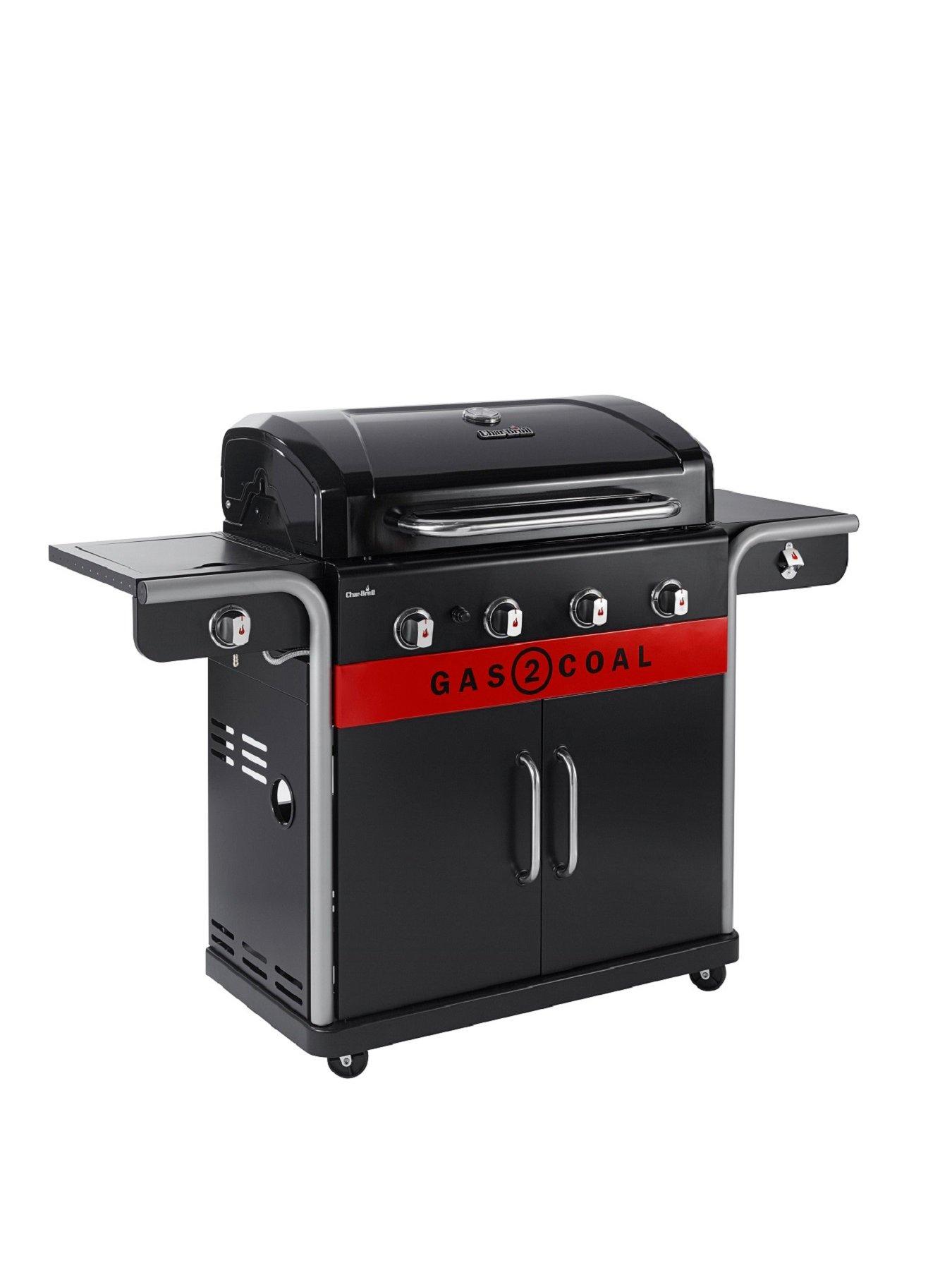 Image 2 of 7 of Char-Broil Gas2Coal 440 Hybrid Grill - 4 Burner Gas &amp; Coal Barbecue Grill (Black Finish)
