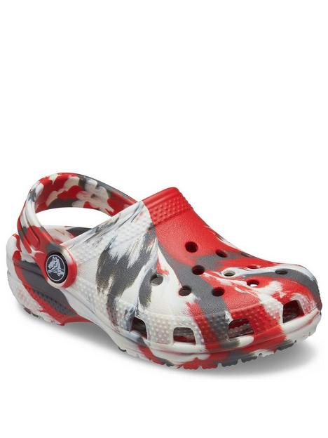 crocs-boysnbspclassic-clog-marble-sandals-redwhite