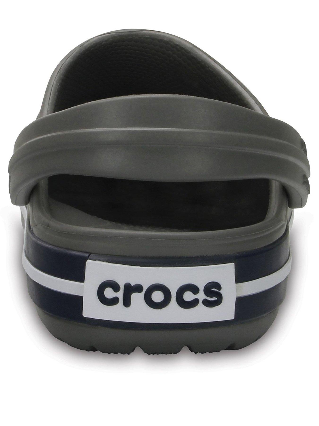 Kids Boys Crocband Clog Sandals - Grey/Navy
