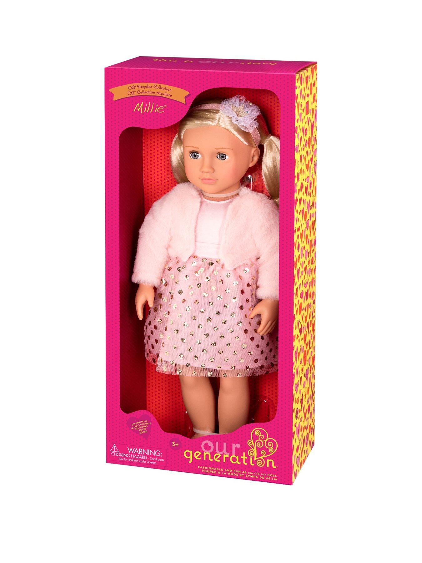 Our Generation Retro Regular Outfit - Pink Skirt  Our generation doll  clothes, American girl doll sets, Our generation doll accessories