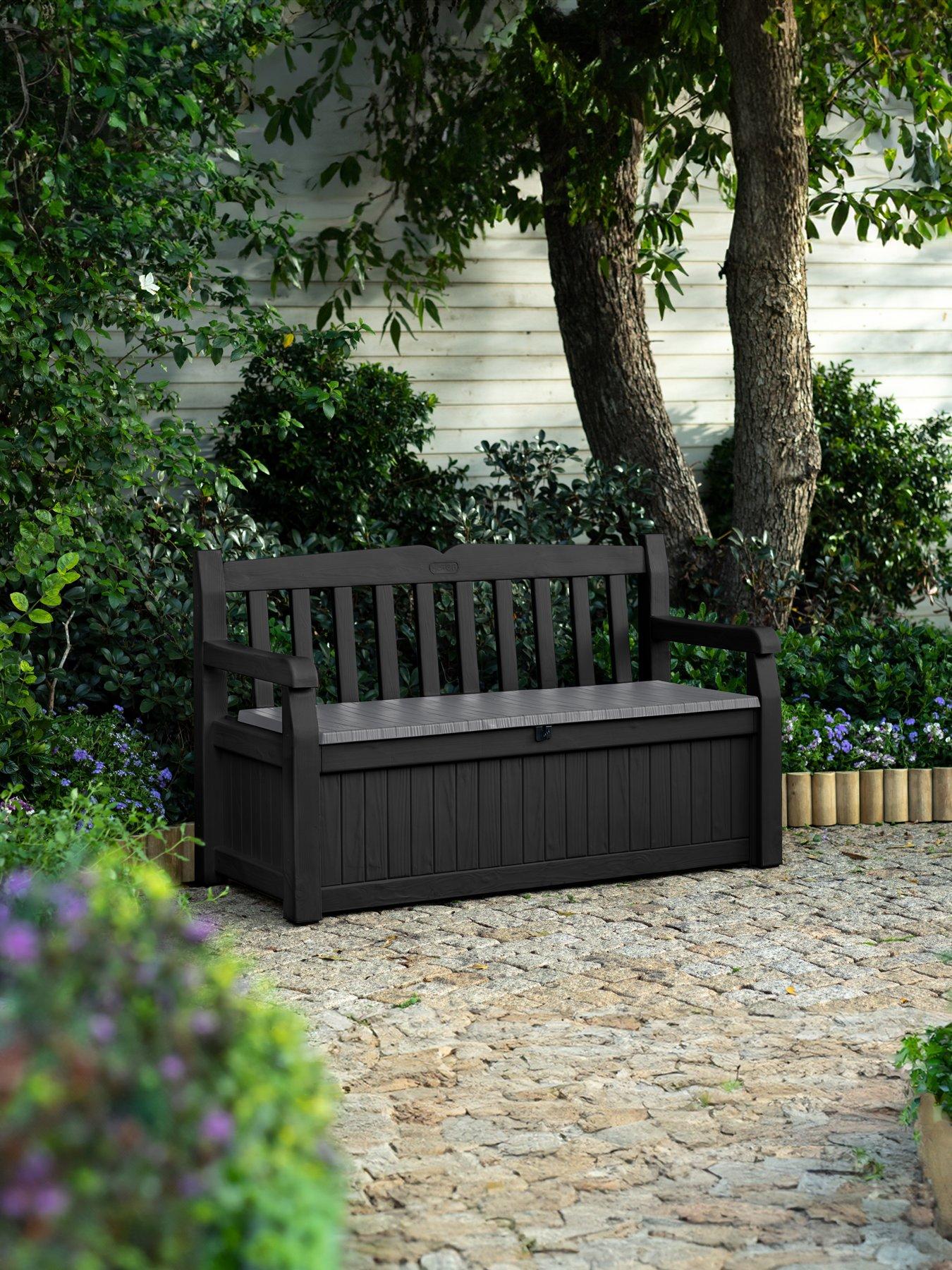 Garden bench shop and storage