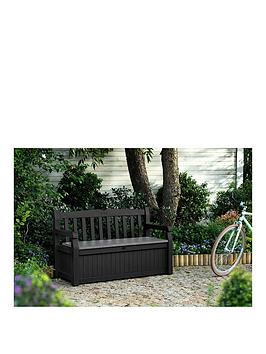 Product photograph of Keter Eden Storage Bench from very.co.uk