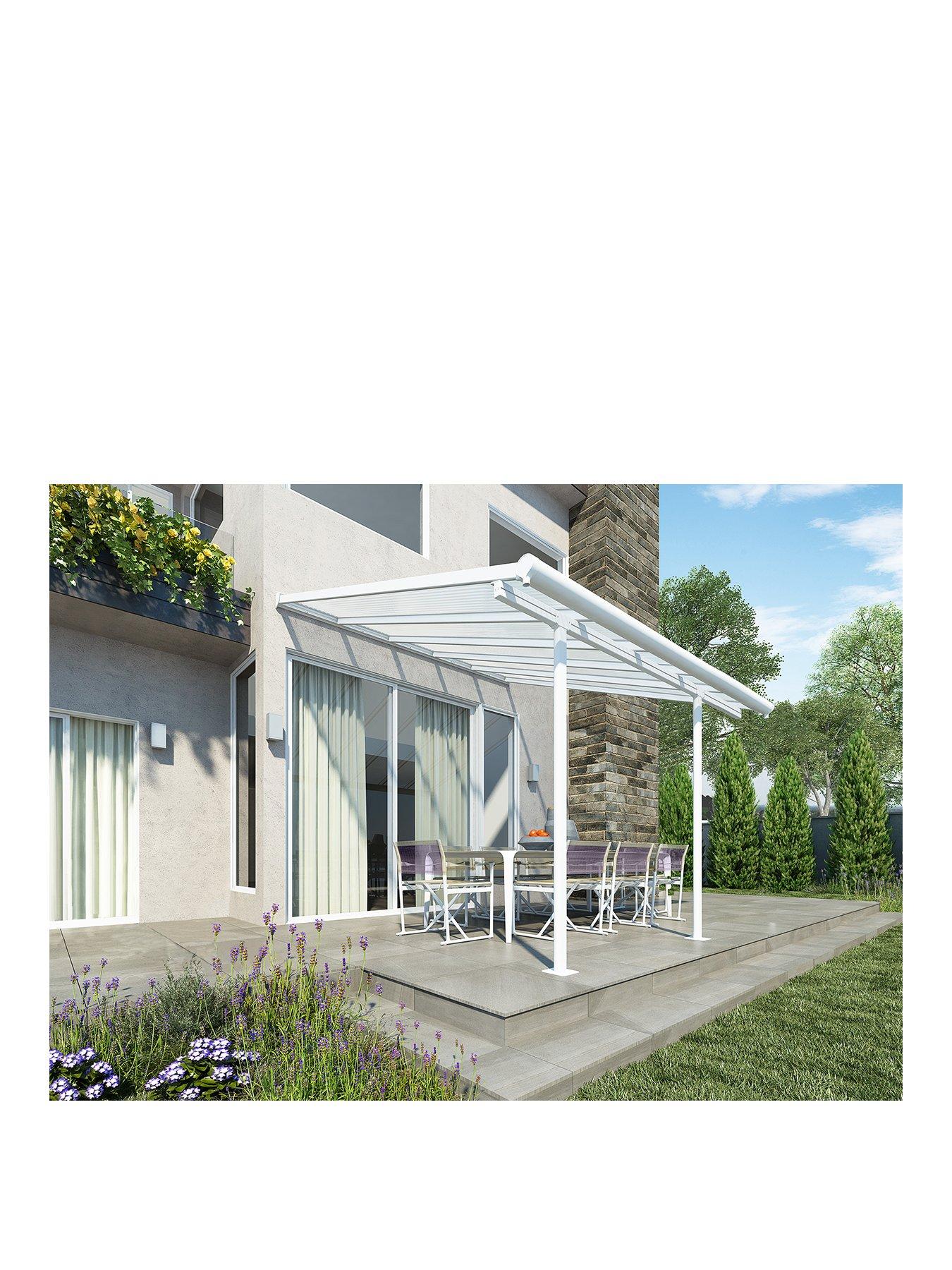 Canopia by Palram Sierra Patio Cover 3x3.05 White/Clear very.co.uk